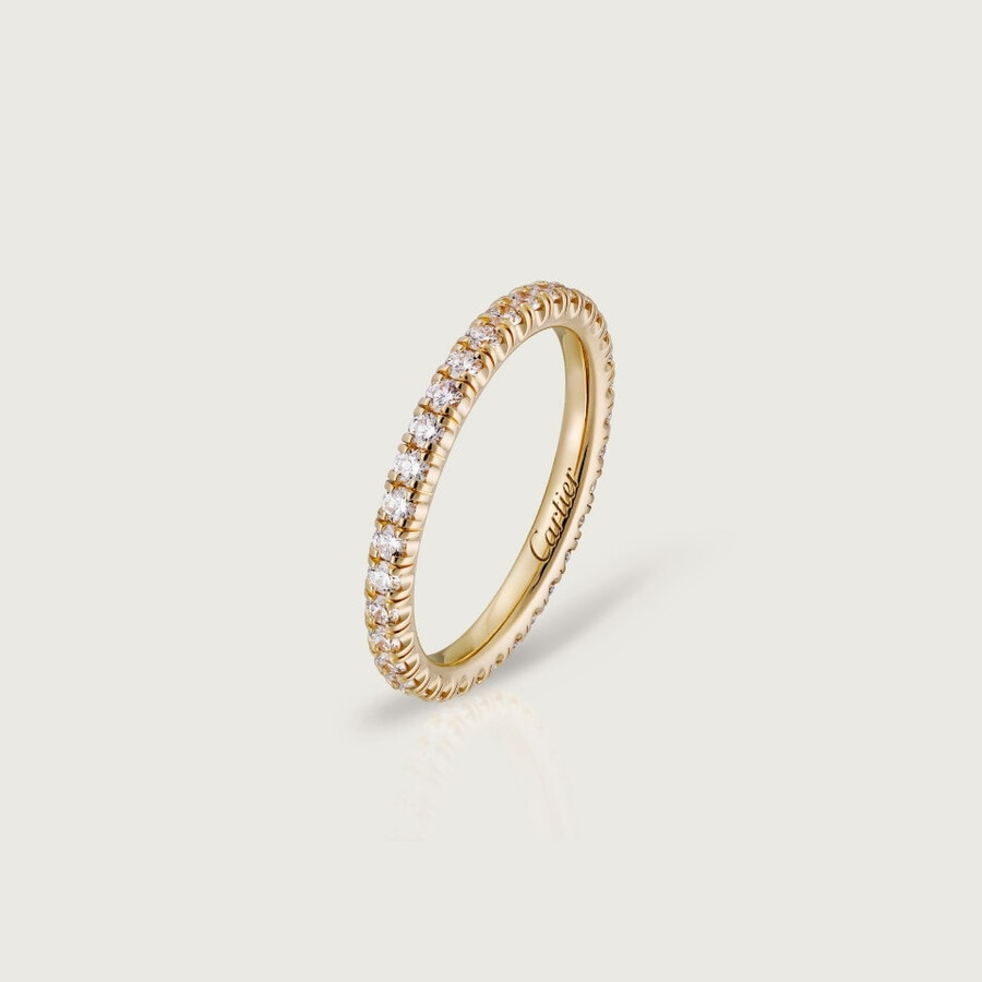 etincelle de cartier wedding band 2 mm width paved