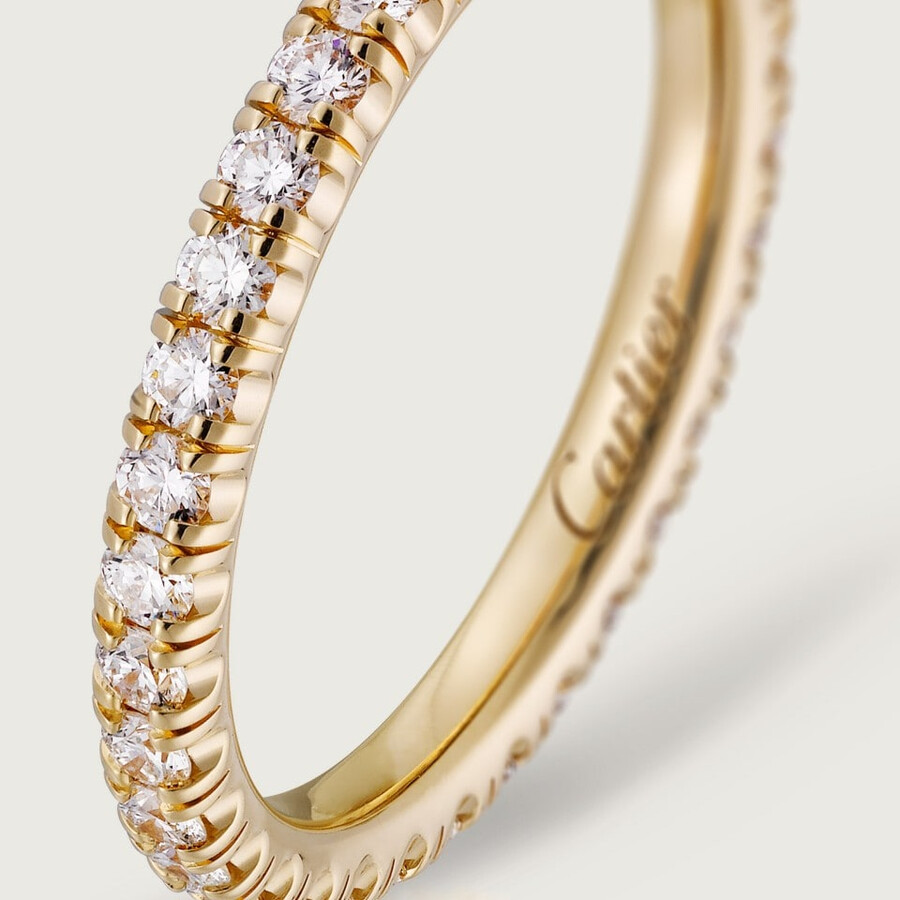 etincelle de cartier wedding band 2 mm width paved