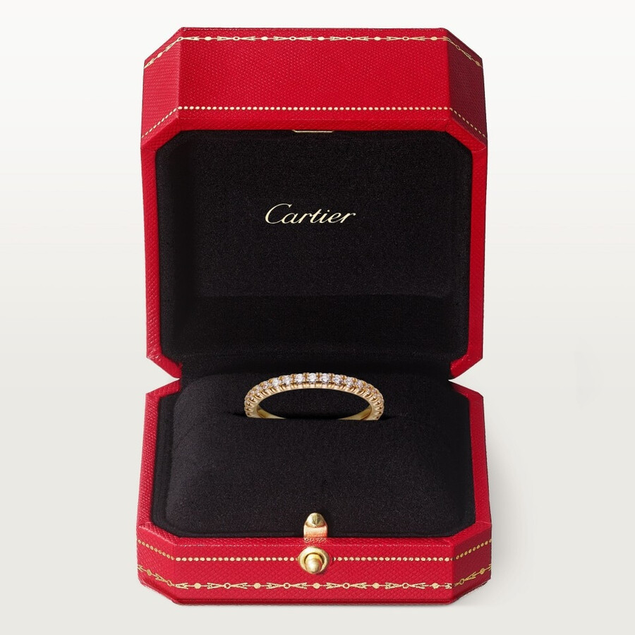 etincelle de cartier wedding band 2 mm width paved