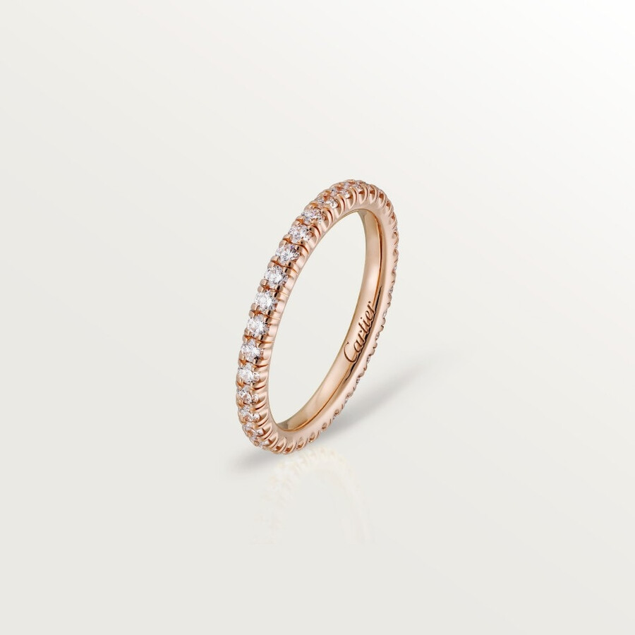 etincelle de cartier wedding band 2 mm width paved