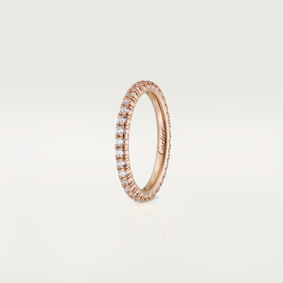 etincelle de cartier wedding band 2 mm width paved