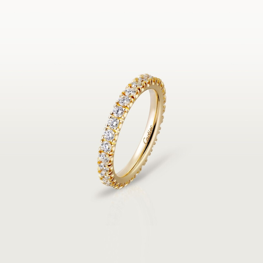 etincelle de cartier wedding band 2.6 mm width paved