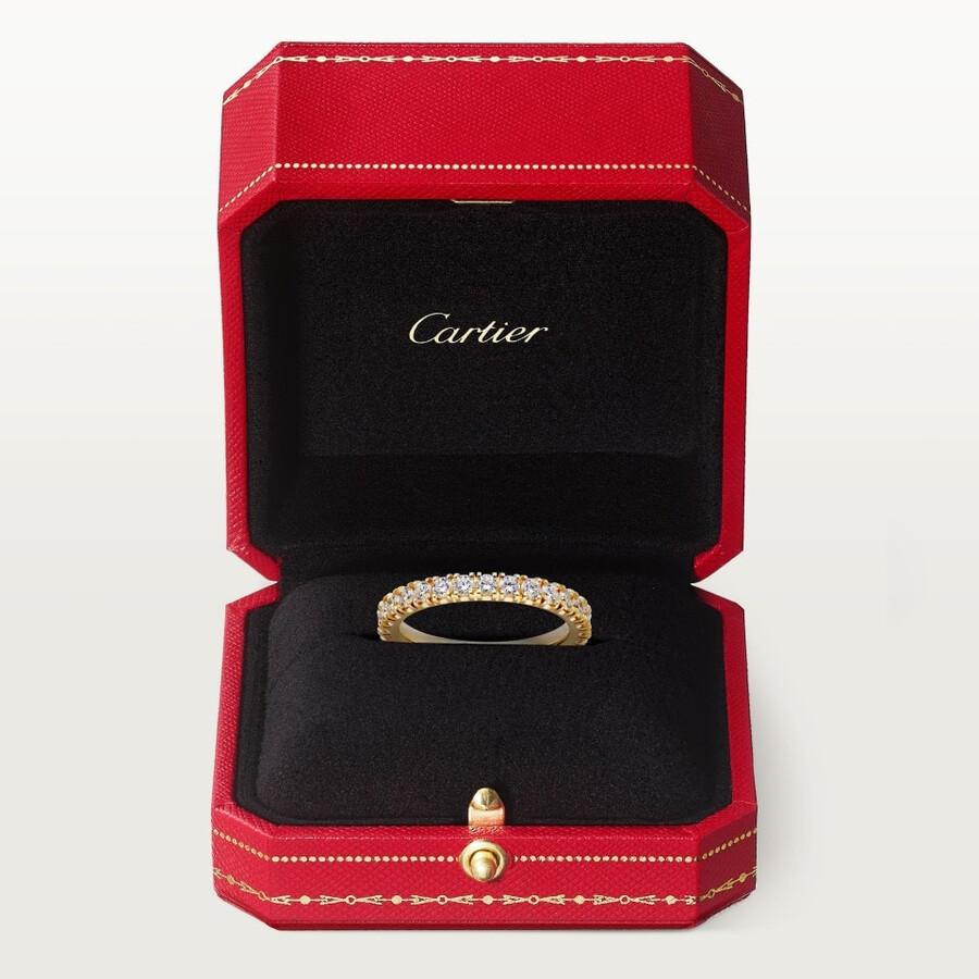 etincelle de cartier wedding band 2.6 mm width paved