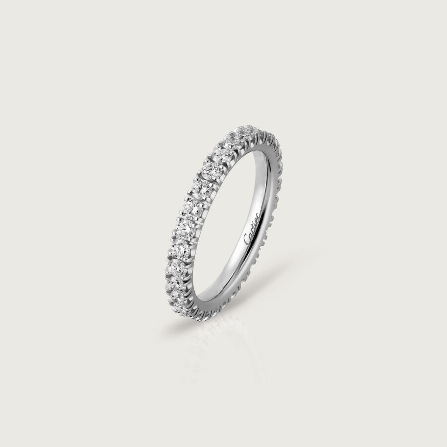 etincelle de cartier wedding band 2.6 mm width paved