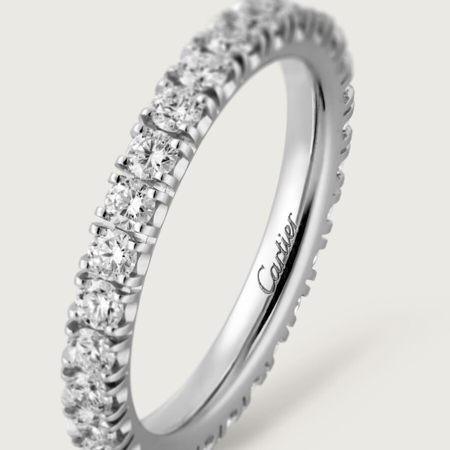 etincelle de cartier wedding band 2.6 mm width paved