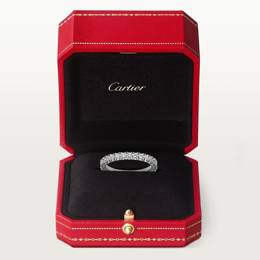 etincelle de cartier wedding band 2.6 mm width paved