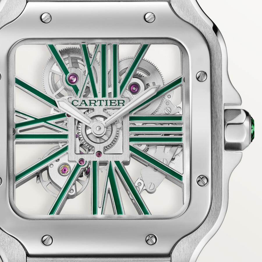 santos de cartier skeleton watch