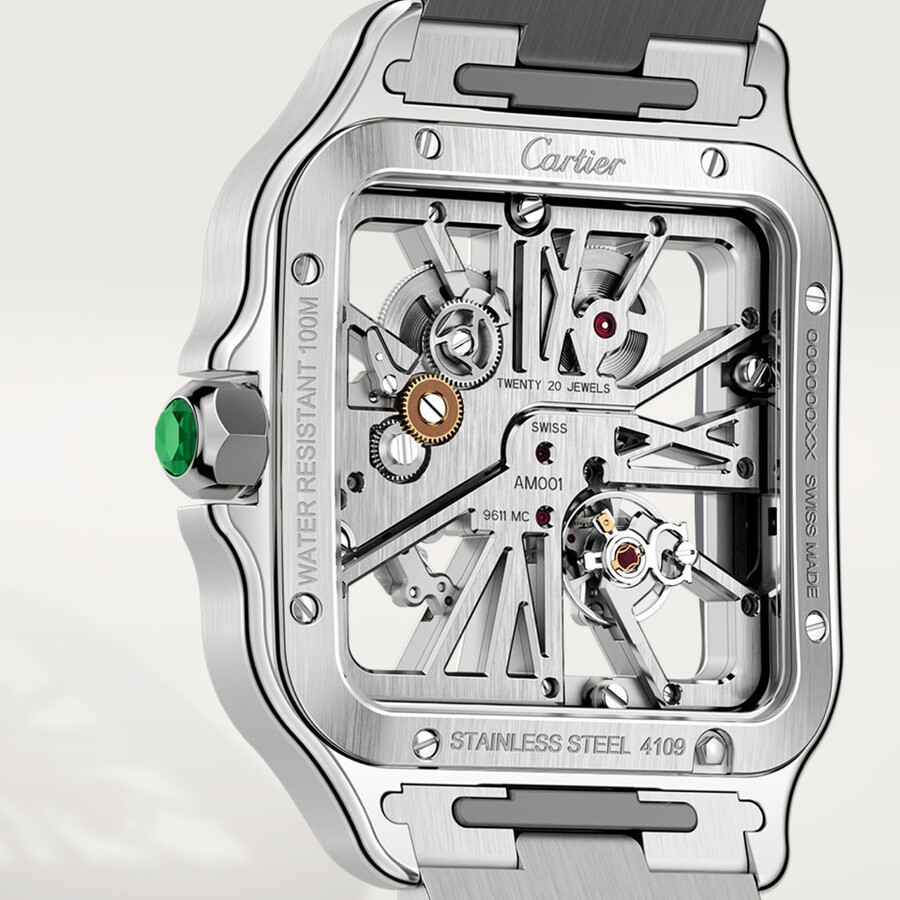 santos de cartier skeleton watch