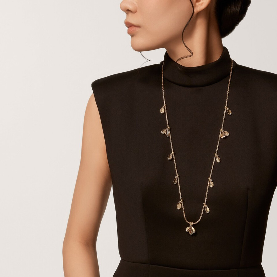 grain de café long necklace diamonds