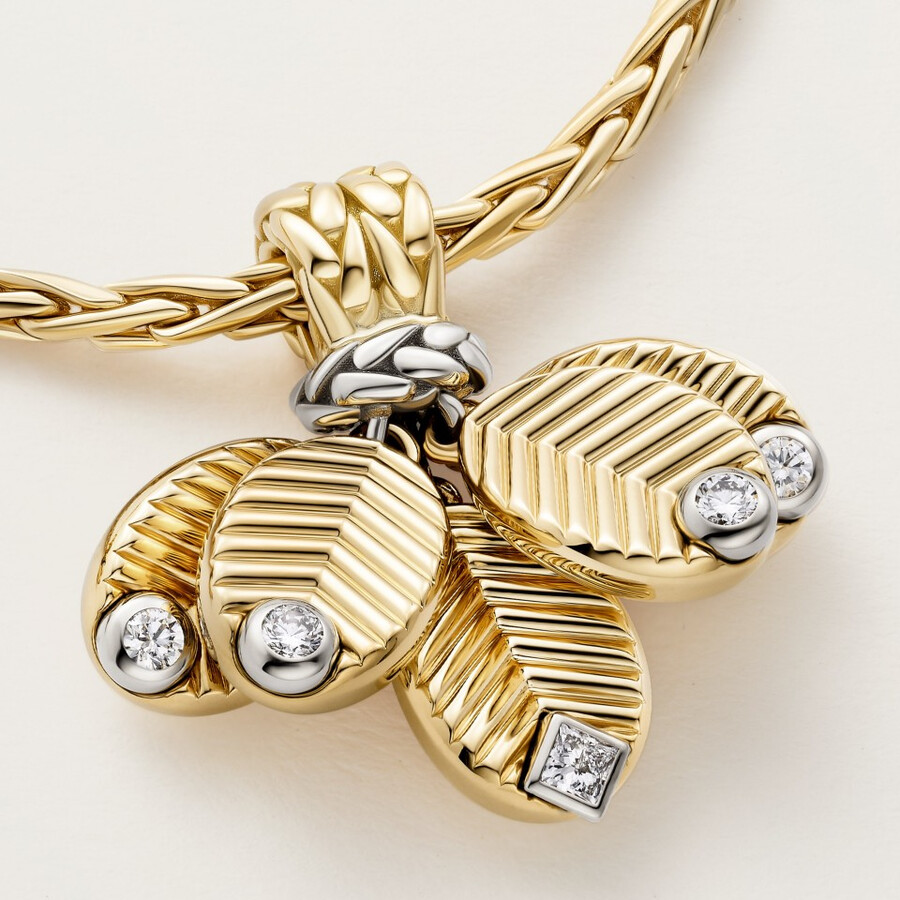grain de café long necklace diamonds