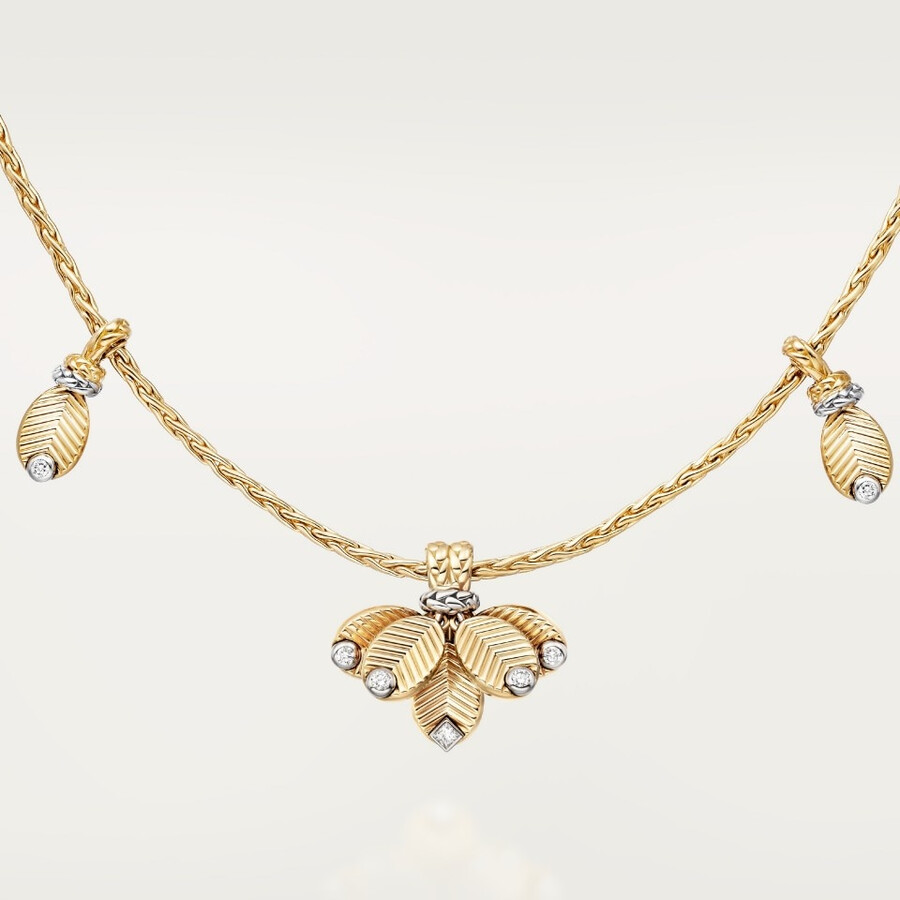 grain de café long necklace diamonds