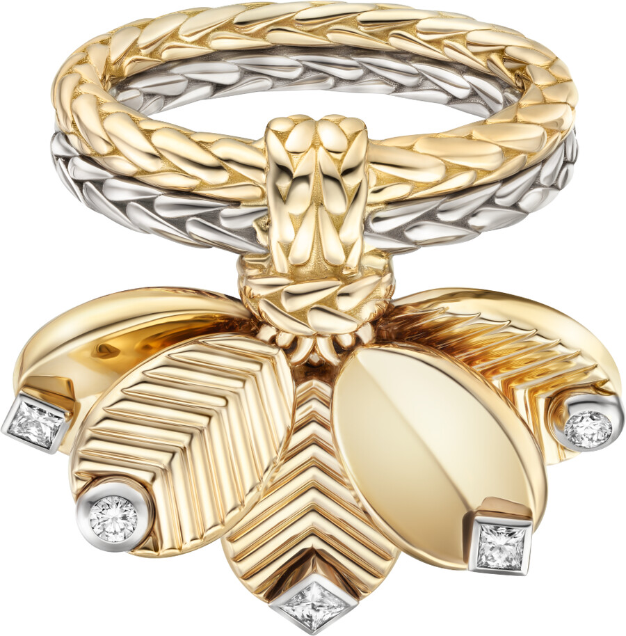 grain de café ring diamonds