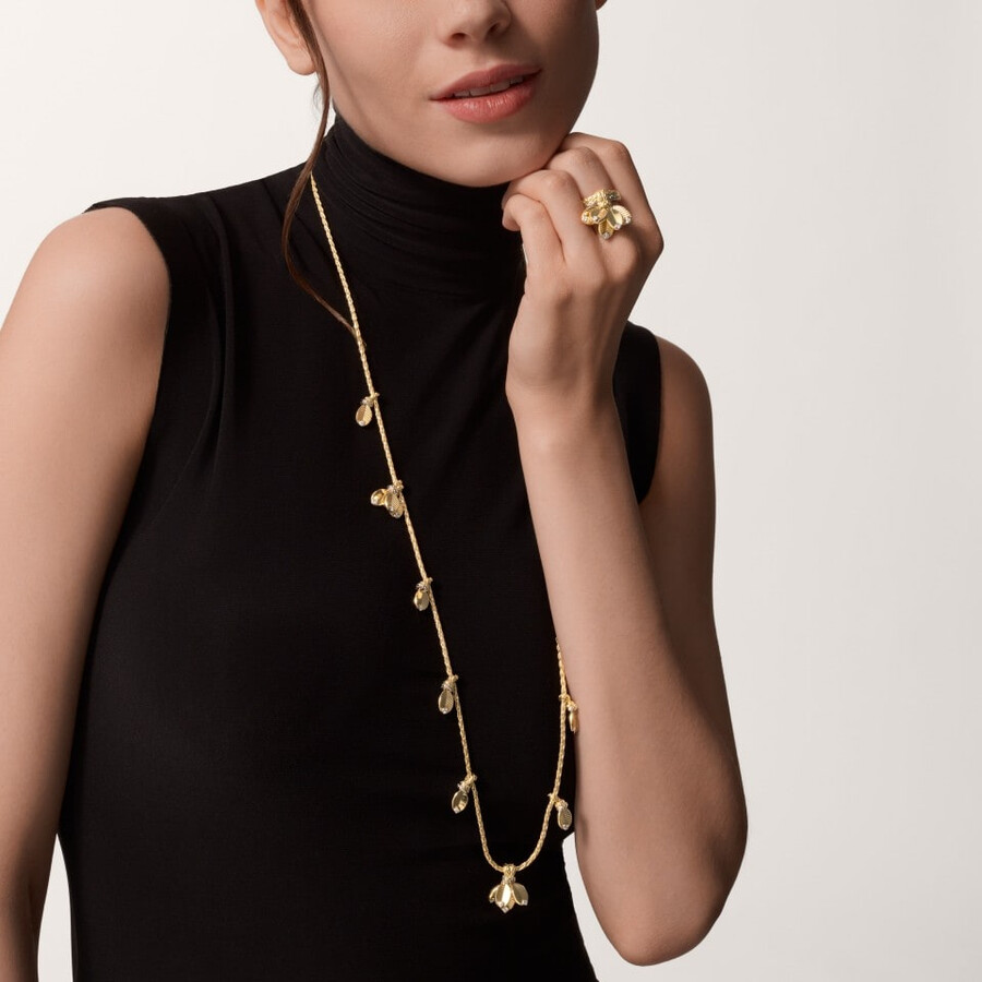 grain de café ring diamonds