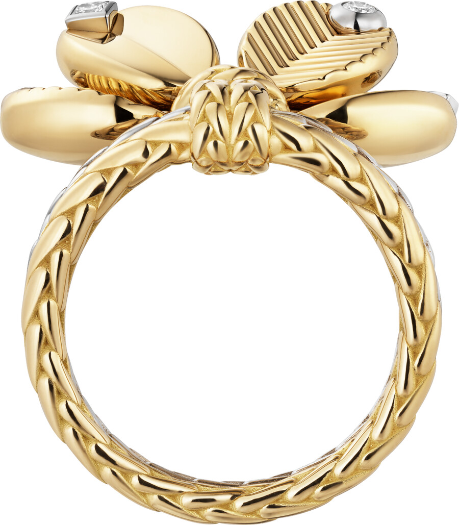 grain de café ring diamonds