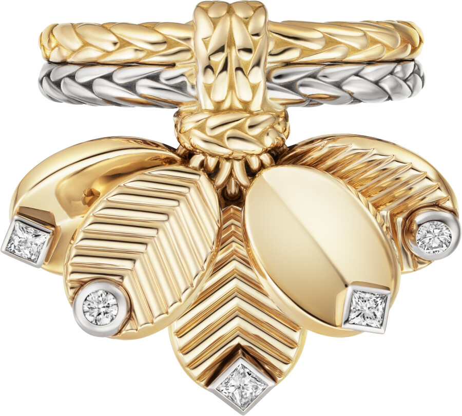 grain de café ring diamonds