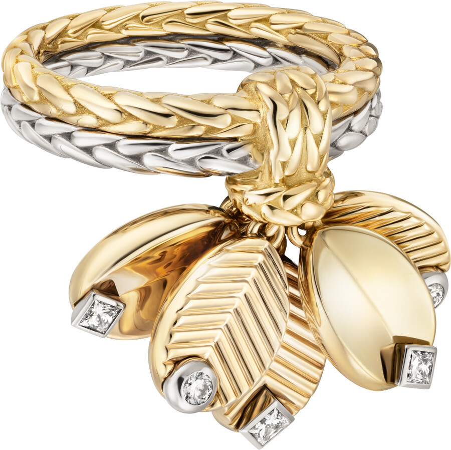 grain de café ring diamonds