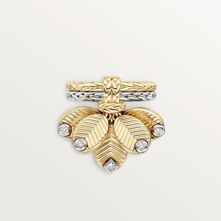grain de café ring diamonds