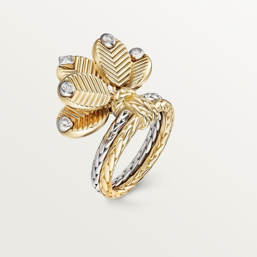 grain de café ring diamonds