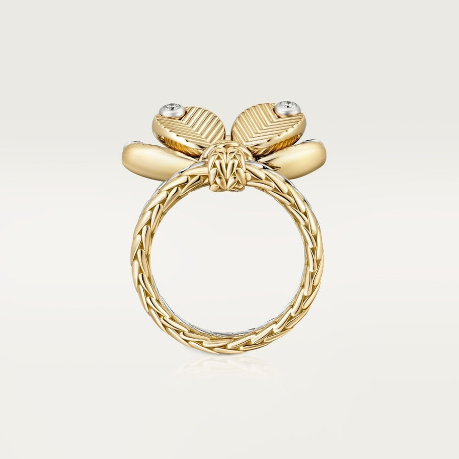 grain de café ring diamonds