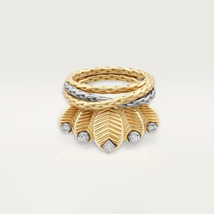 grain de café ring diamonds