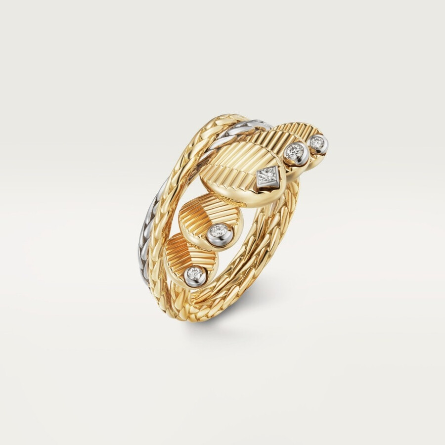 grain de café ring diamonds
