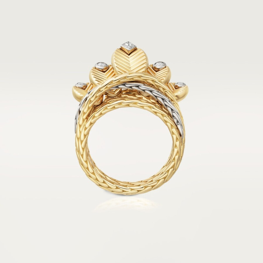grain de café ring diamonds