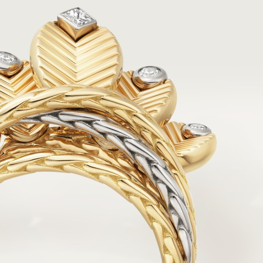 grain de café ring diamonds