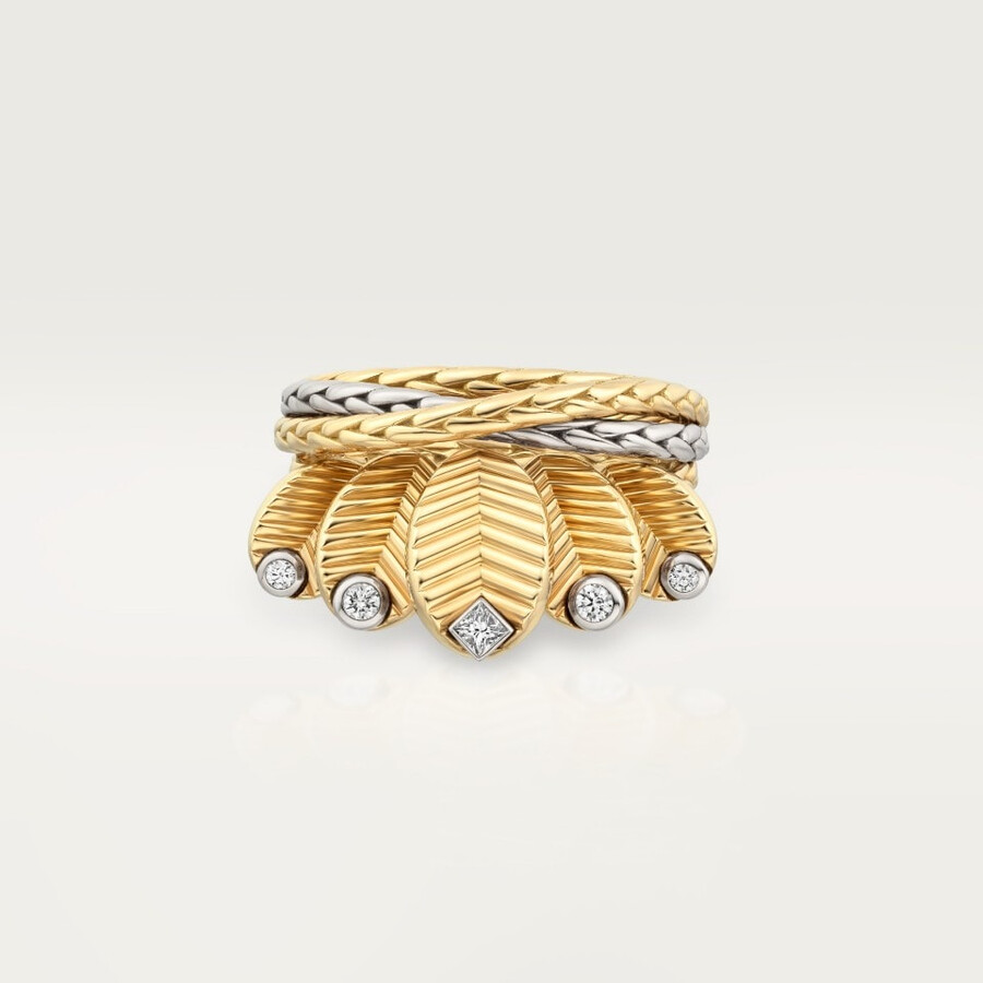 grain de café ring diamonds