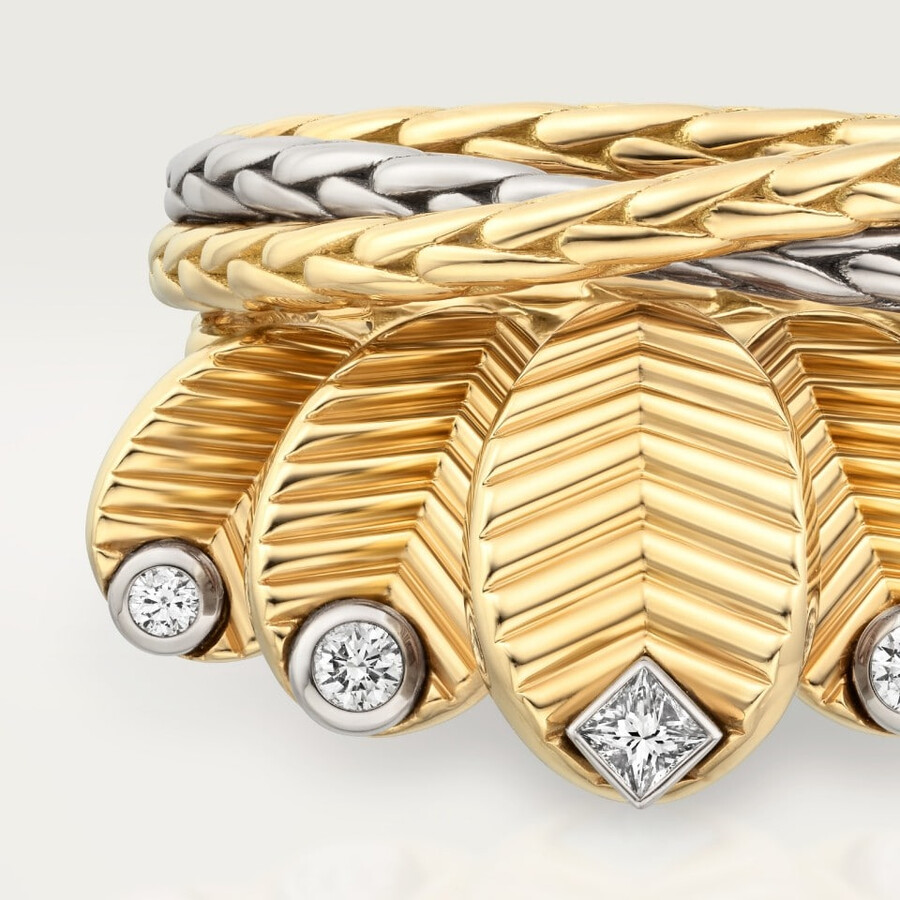grain de café ring diamonds