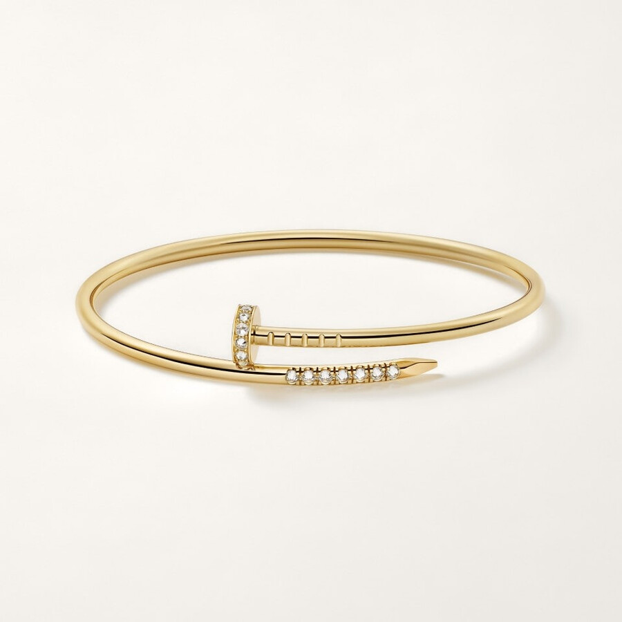 juste un clou bracelet small model reverse-set diamonds