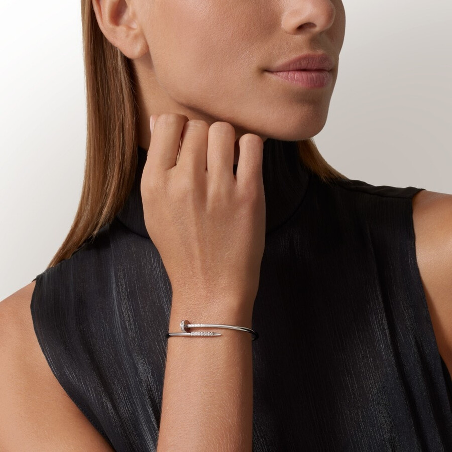juste un clou bracelet small model reverse-set diamonds