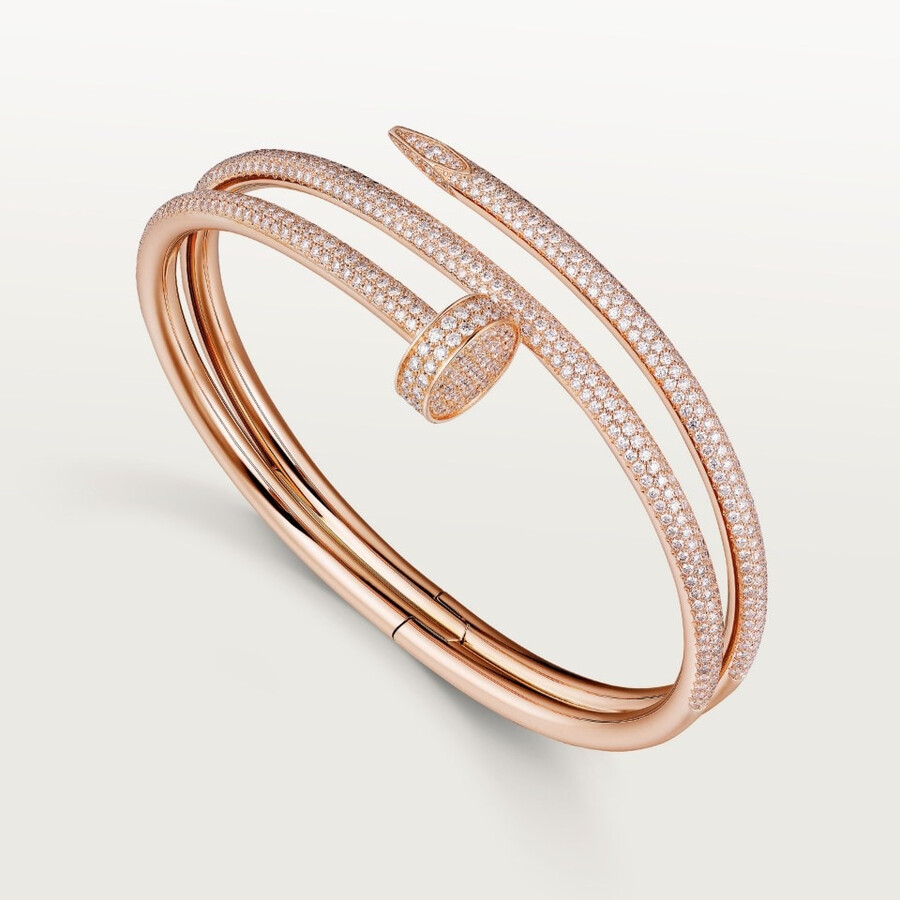 juste un clou bracelet double half-paved
