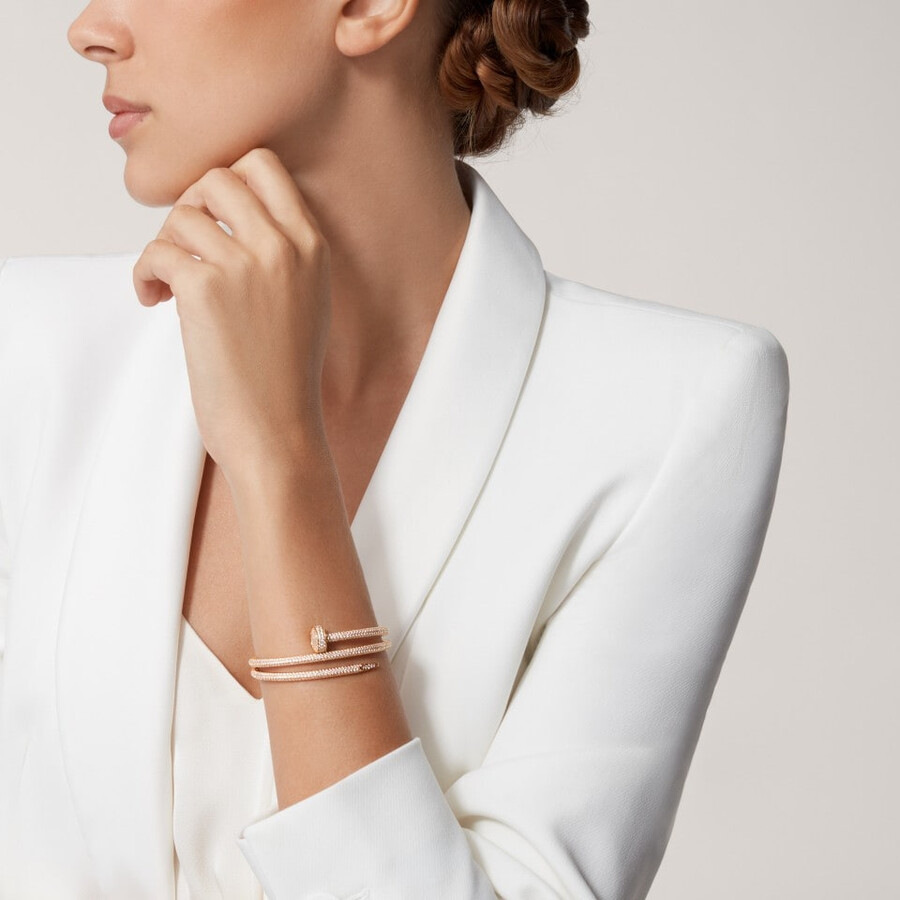 juste un clou bracelet double half-paved