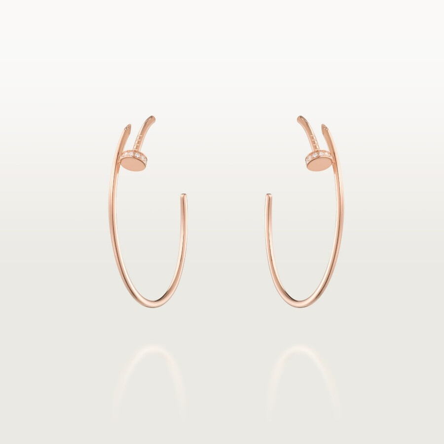 juste un clou hoop earrings large model diamonds