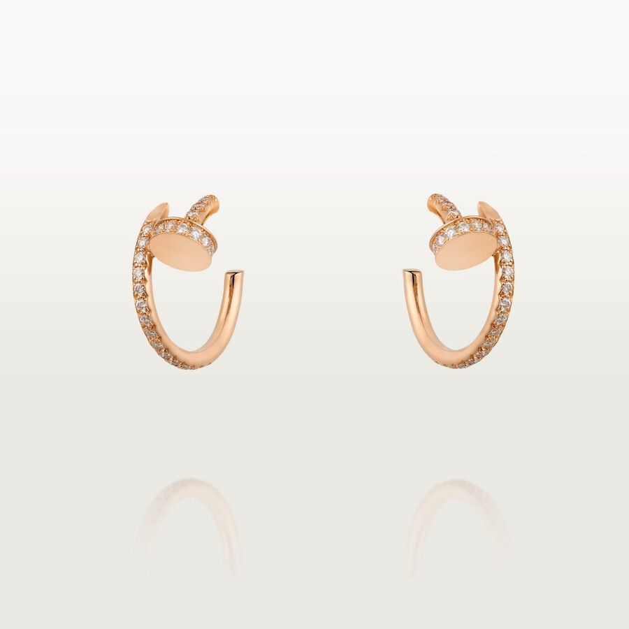 juste un clou hoop earrings small model paved