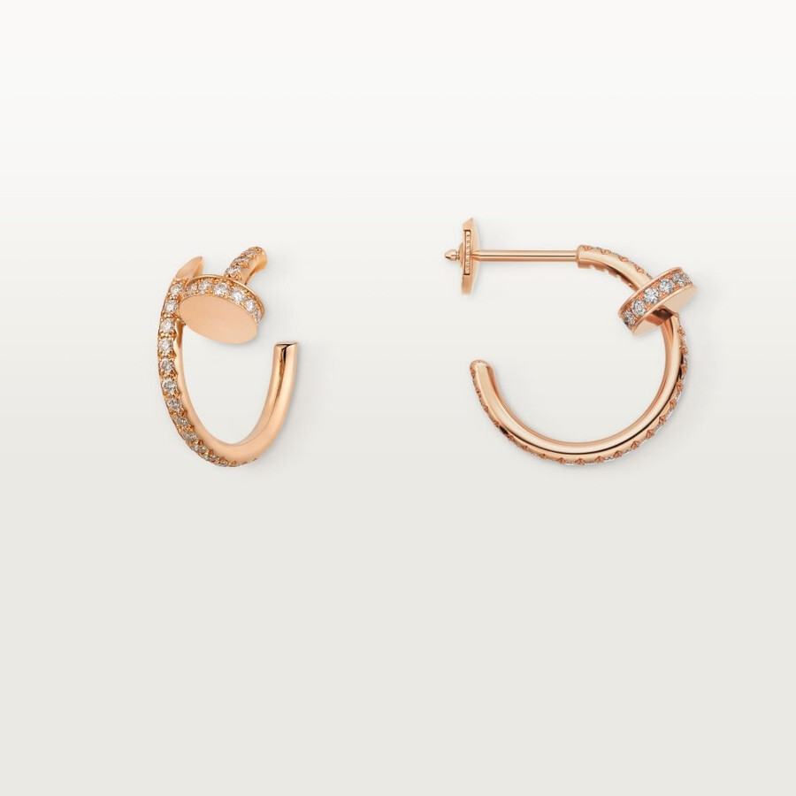 juste un clou hoop earrings small model paved