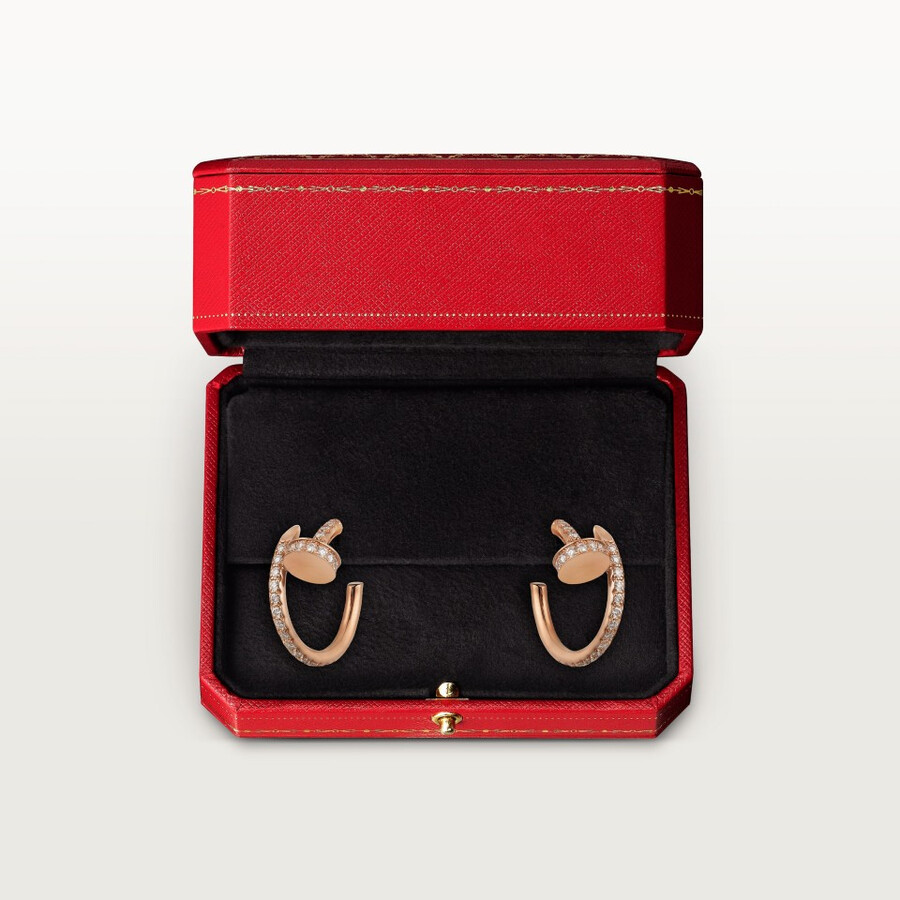 juste un clou hoop earrings small model paved