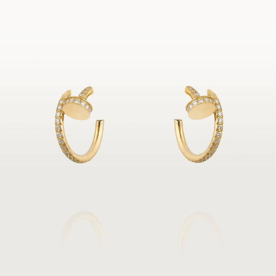 juste un clou hoop earrings small model paved
