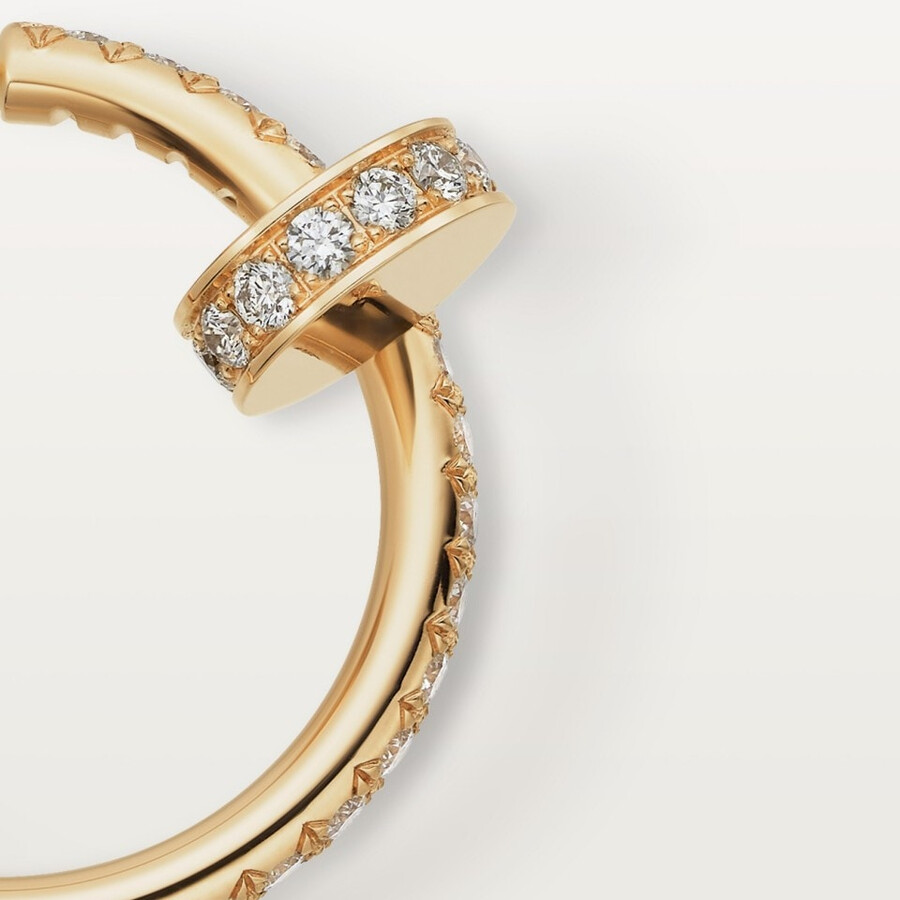 juste un clou hoop earrings small model paved