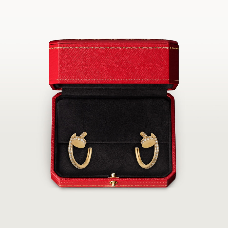 juste un clou hoop earrings small model paved