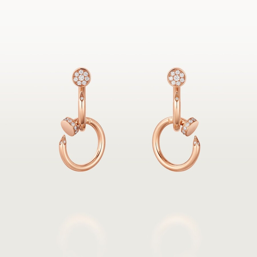 juste un clou earrings double diamonds