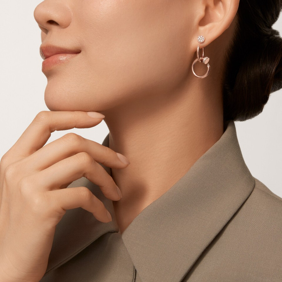 juste un clou earrings double diamonds