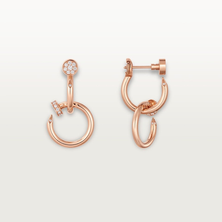 juste un clou earrings double diamonds