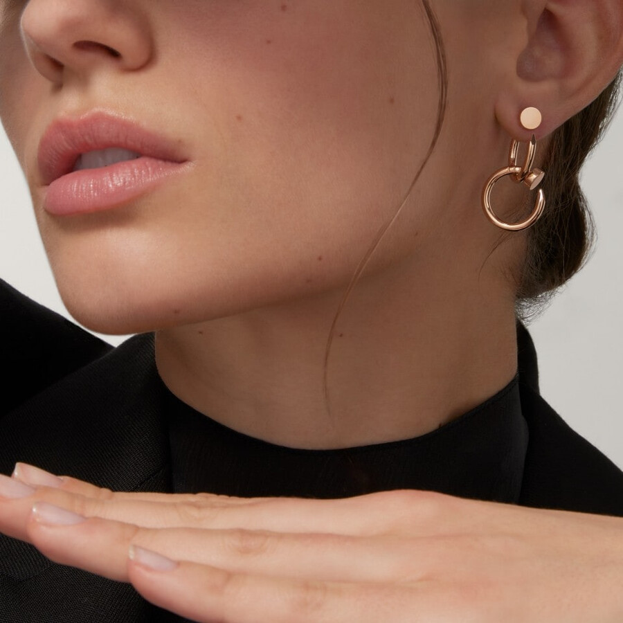 juste un clou earrings double
