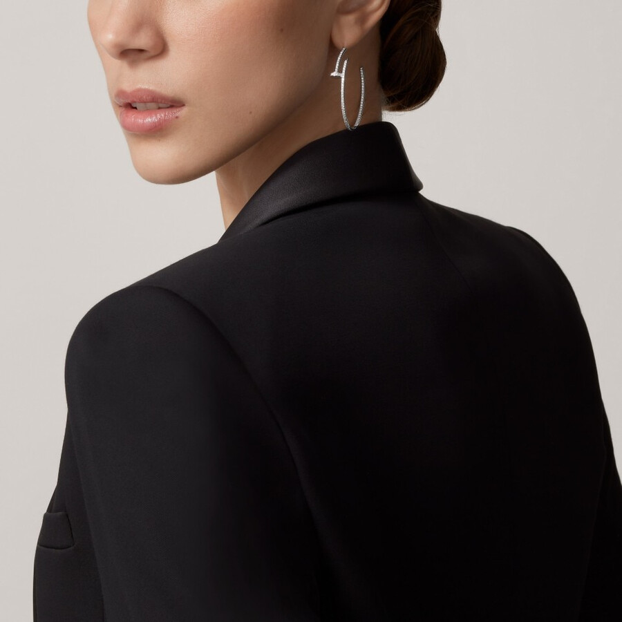 juste un clou hoop earrings large model paved