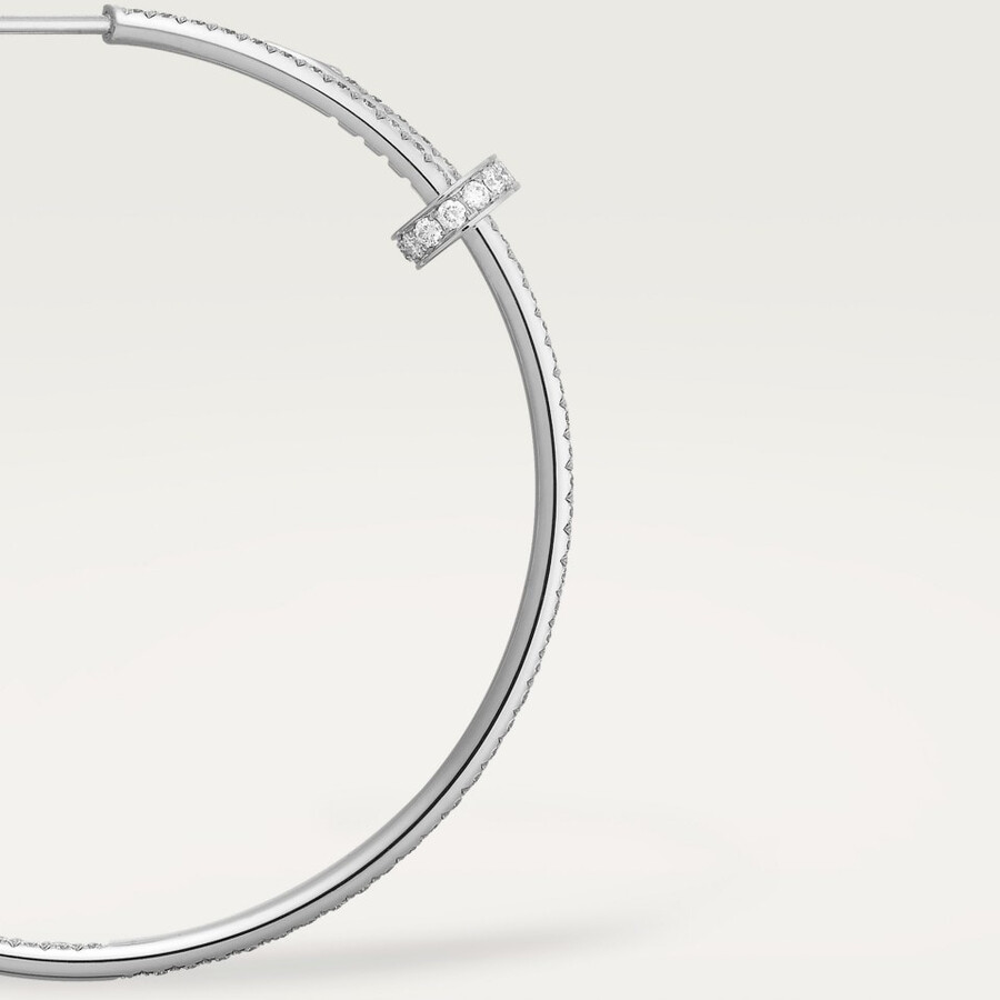 juste un clou hoop earrings large model paved