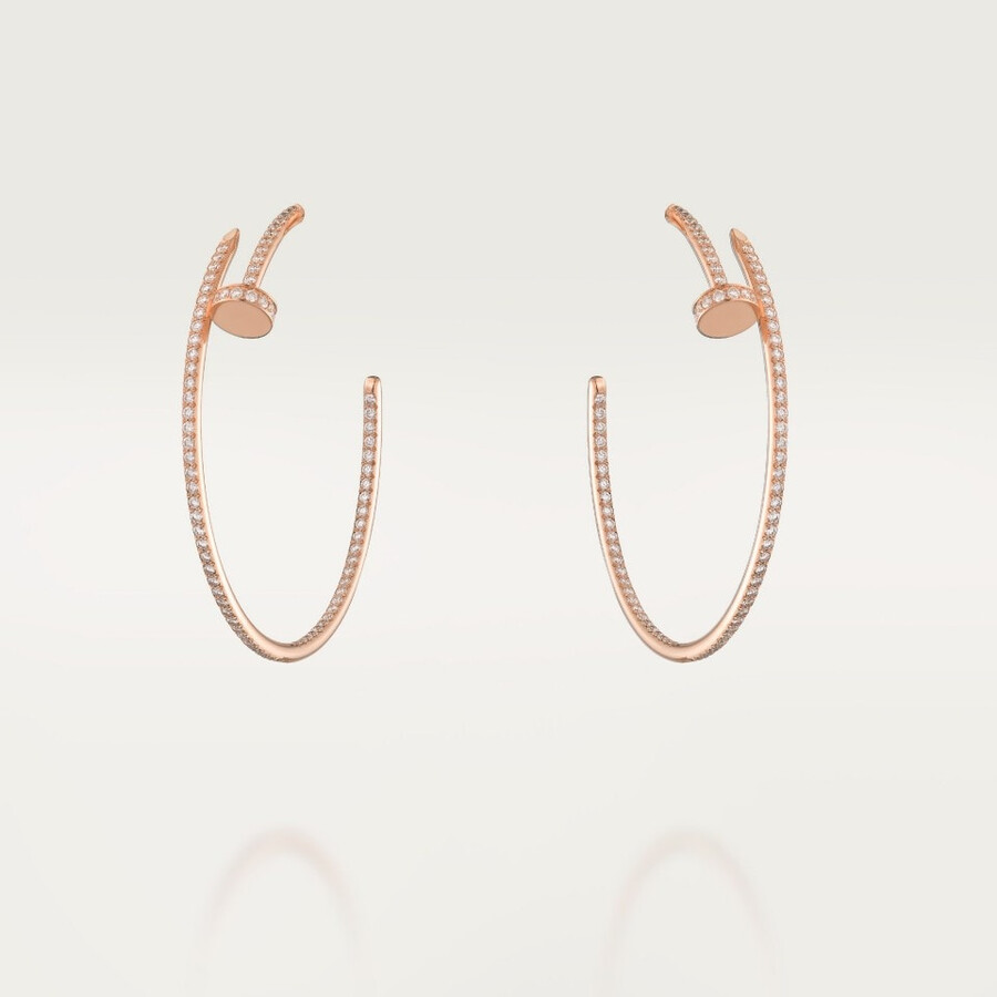 juste un clou hoop earrings large model paved