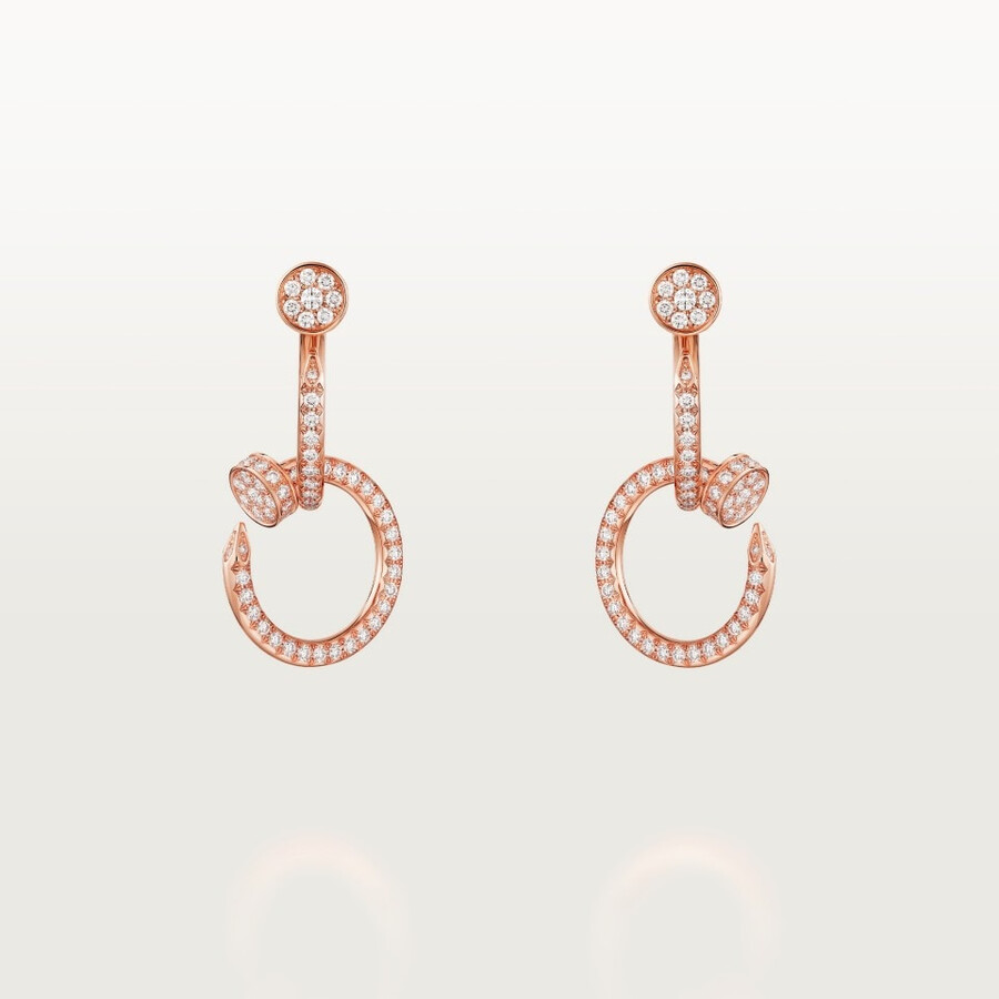 juste un clou earrings double paved