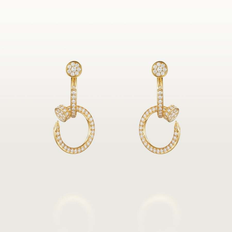 juste un clou earrings double paved