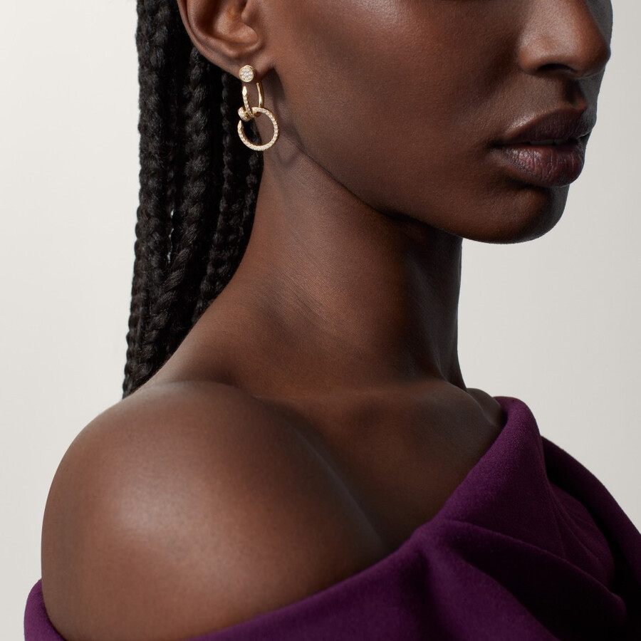 juste un clou earrings double paved